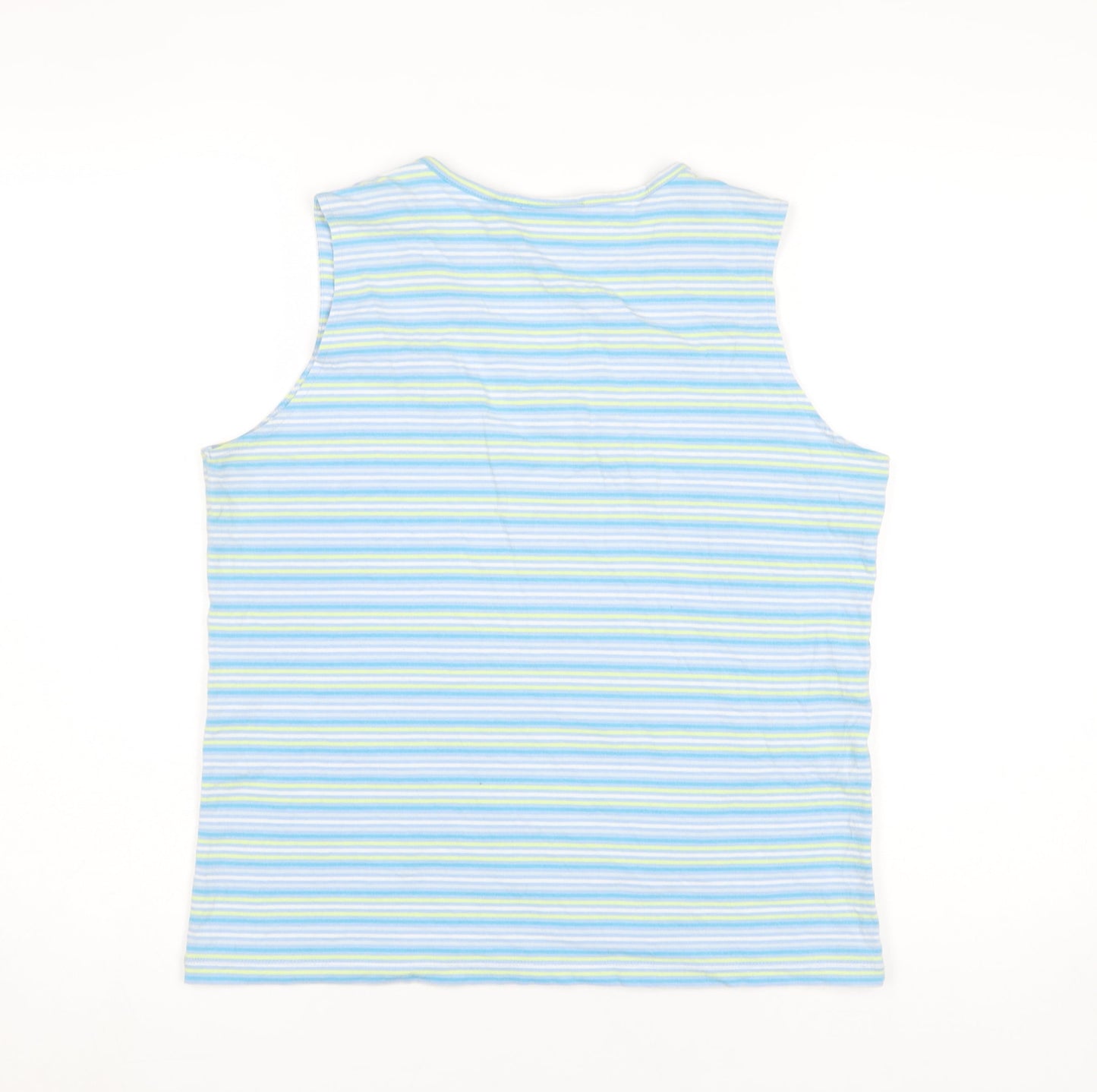 Liz Claiborne Womens Multicoloured Striped V-Neck Tank Top M