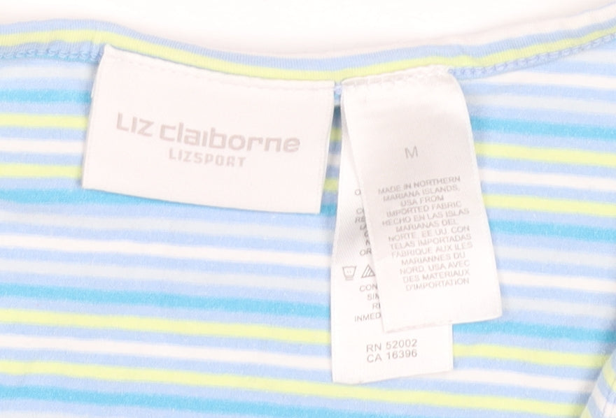 Liz Claiborne Womens Multicoloured Striped V-Neck Tank Top M