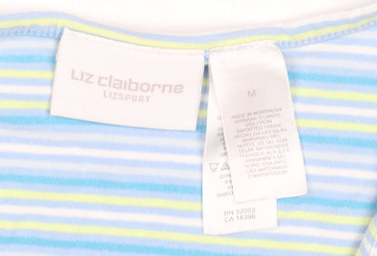 Liz Claiborne Womens Multicoloured Striped V-Neck Tank Top M