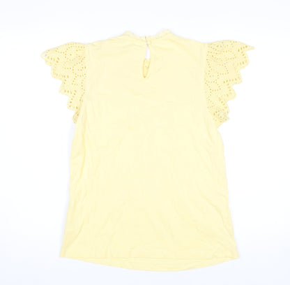 Womens UK Size S Dorothy Perkins Yellow Tunic Blouse