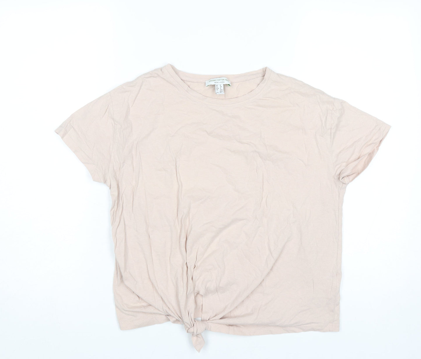 Womens UK Size 8 New Look Beige Basic T-Shirt
