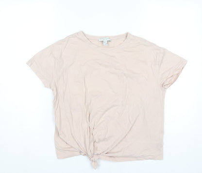 Womens UK Size 8 New Look Beige Basic T-Shirt