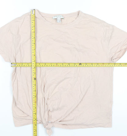 Womens UK Size 8 New Look Beige Basic T-Shirt