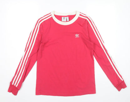 Womens UK Size 8 adidas Pink Jersey T-Shirt
