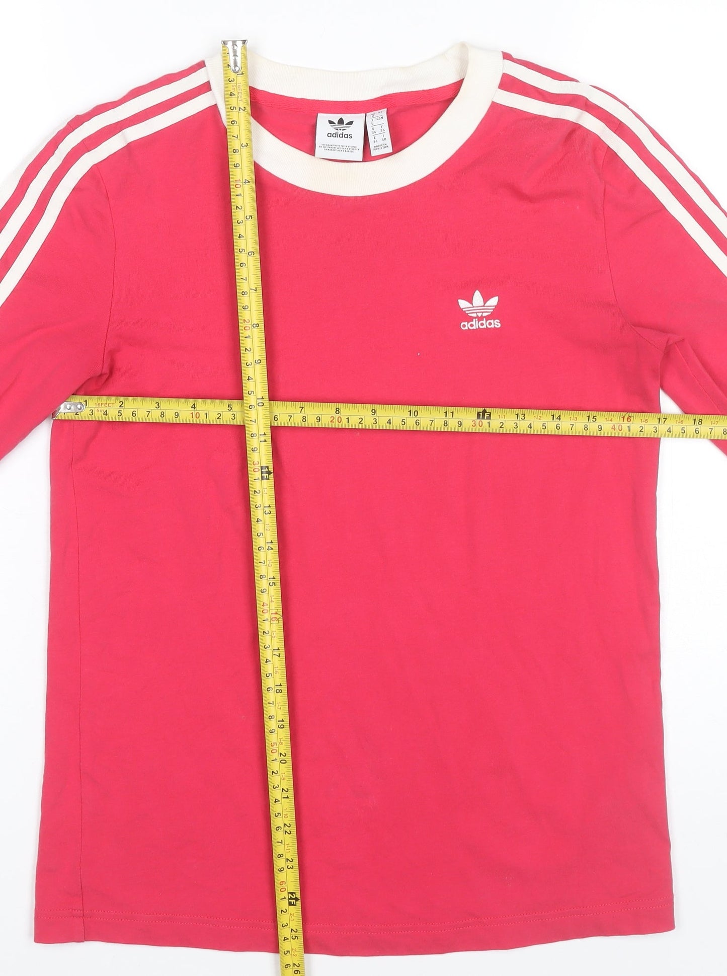 Womens UK Size 8 adidas Pink Jersey T-Shirt