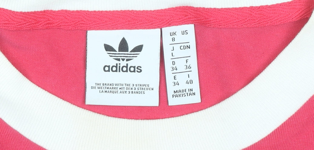 Womens UK Size 8 adidas Pink Jersey T-Shirt