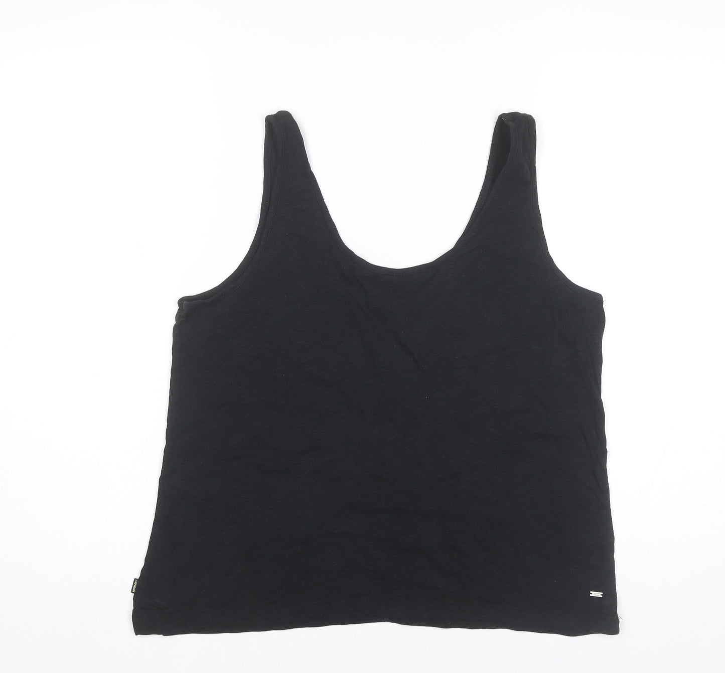 Womens UK Size 12 Superdry Black Basic Tank