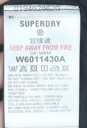 Womens UK Size 12 Superdry Black Basic Tank