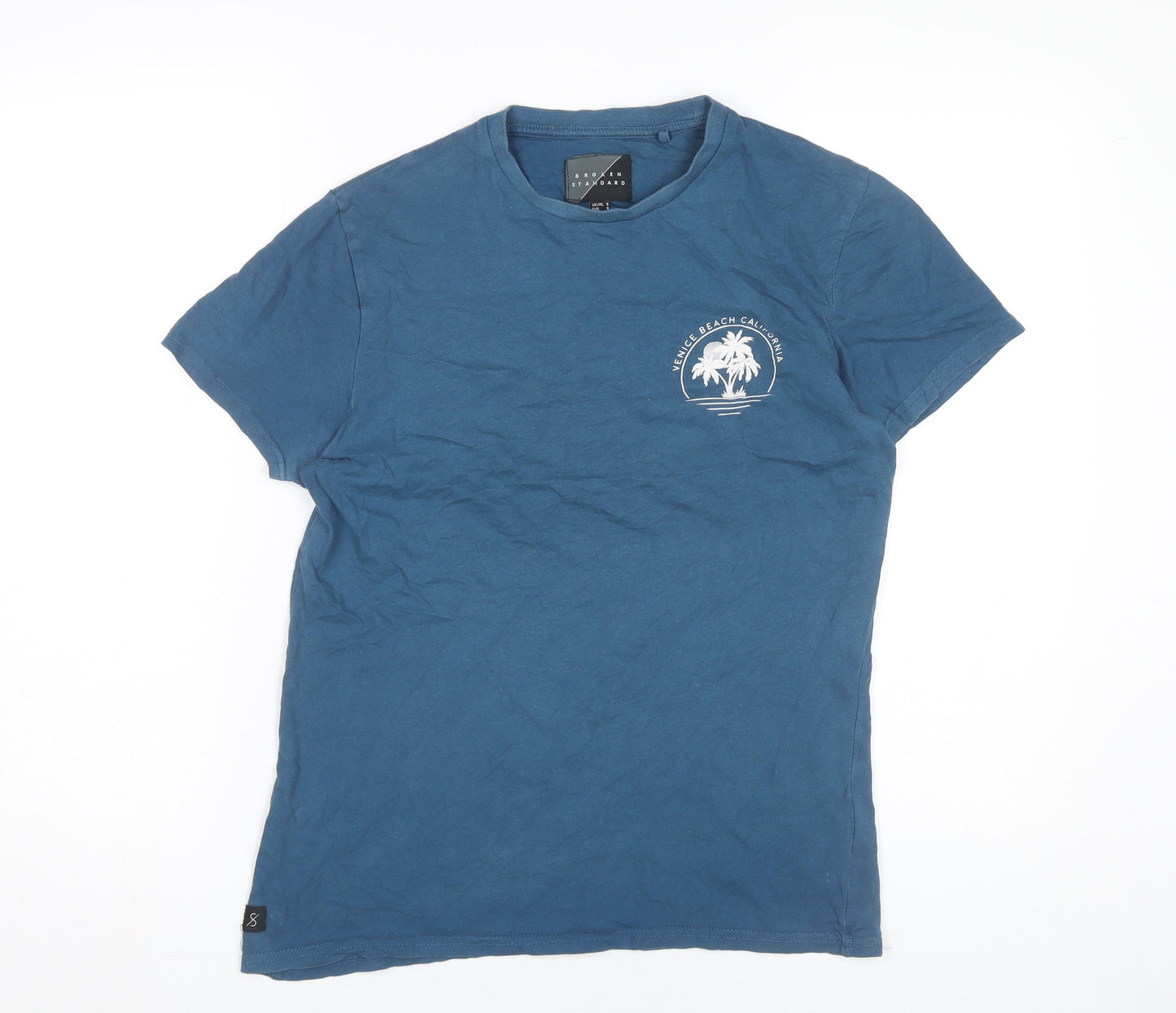 Broken Standard Men's Blue Small Venice Beach Graphic T-Shirt