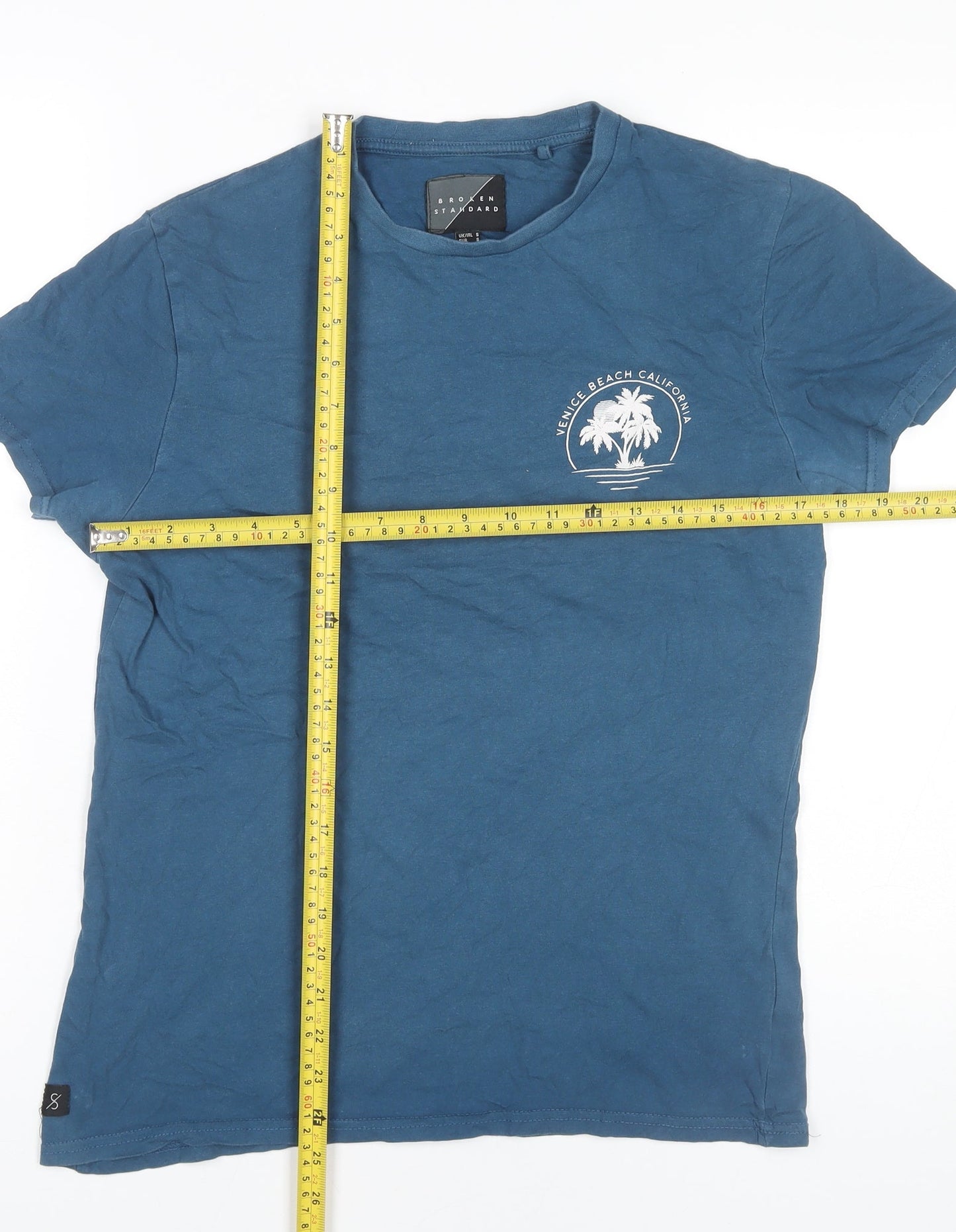 Broken Standard Men's Blue Small Venice Beach Graphic T-Shirt