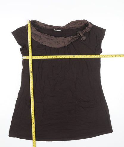Womens UK Size 14 NEXT Brown Tunic Blouse