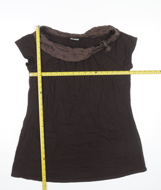 Womens UK Size 14 NEXT Brown Tunic Blouse