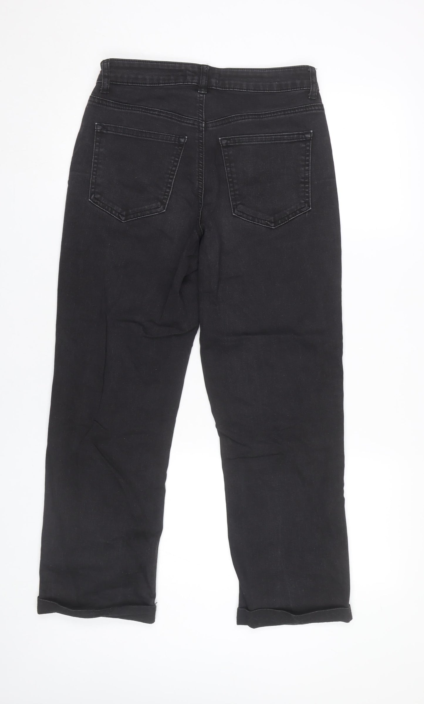 RE: Women’s Black Straight High Rise Stretch Jeans Size 8 Regular