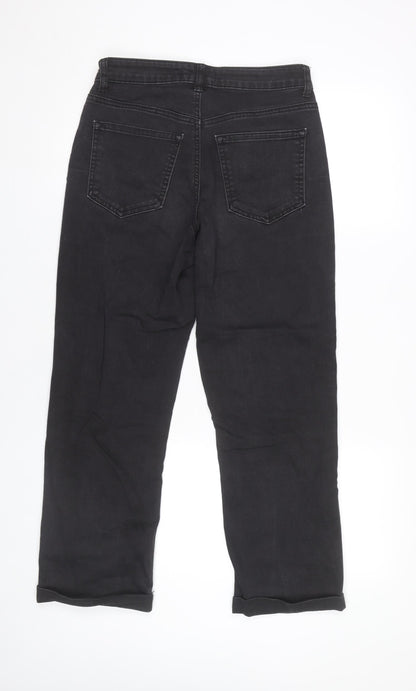 RE: Women’s Black Straight High Rise Stretch Jeans Size 8 Regular