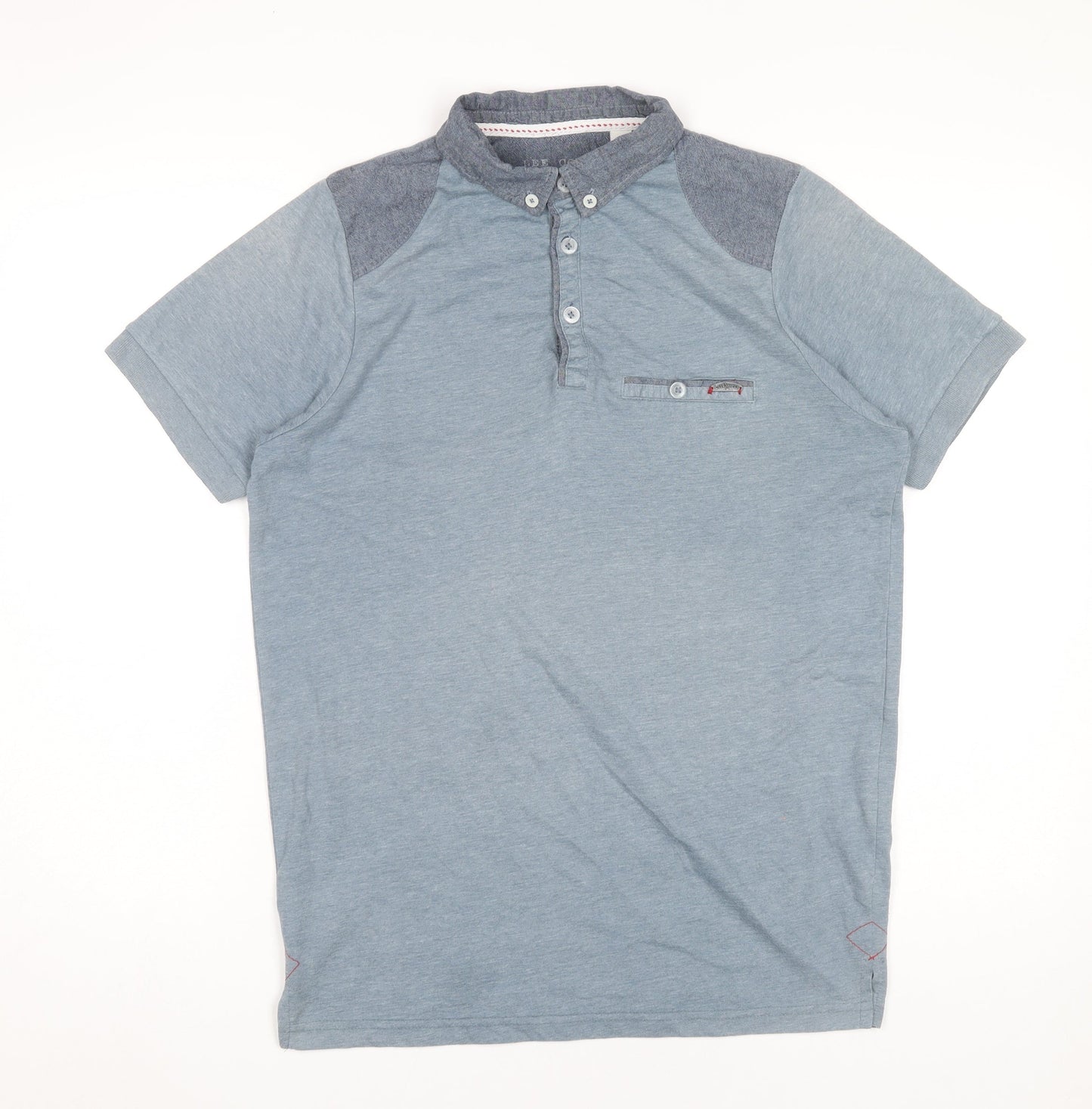 Lee Cooper Men’s Blue Short Sleeve Polo Shirt Size M Regular Fit