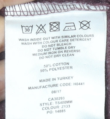 Lyle & Scott Men’s Red Crew Neck Embroidered Logo T-Shirt Size M