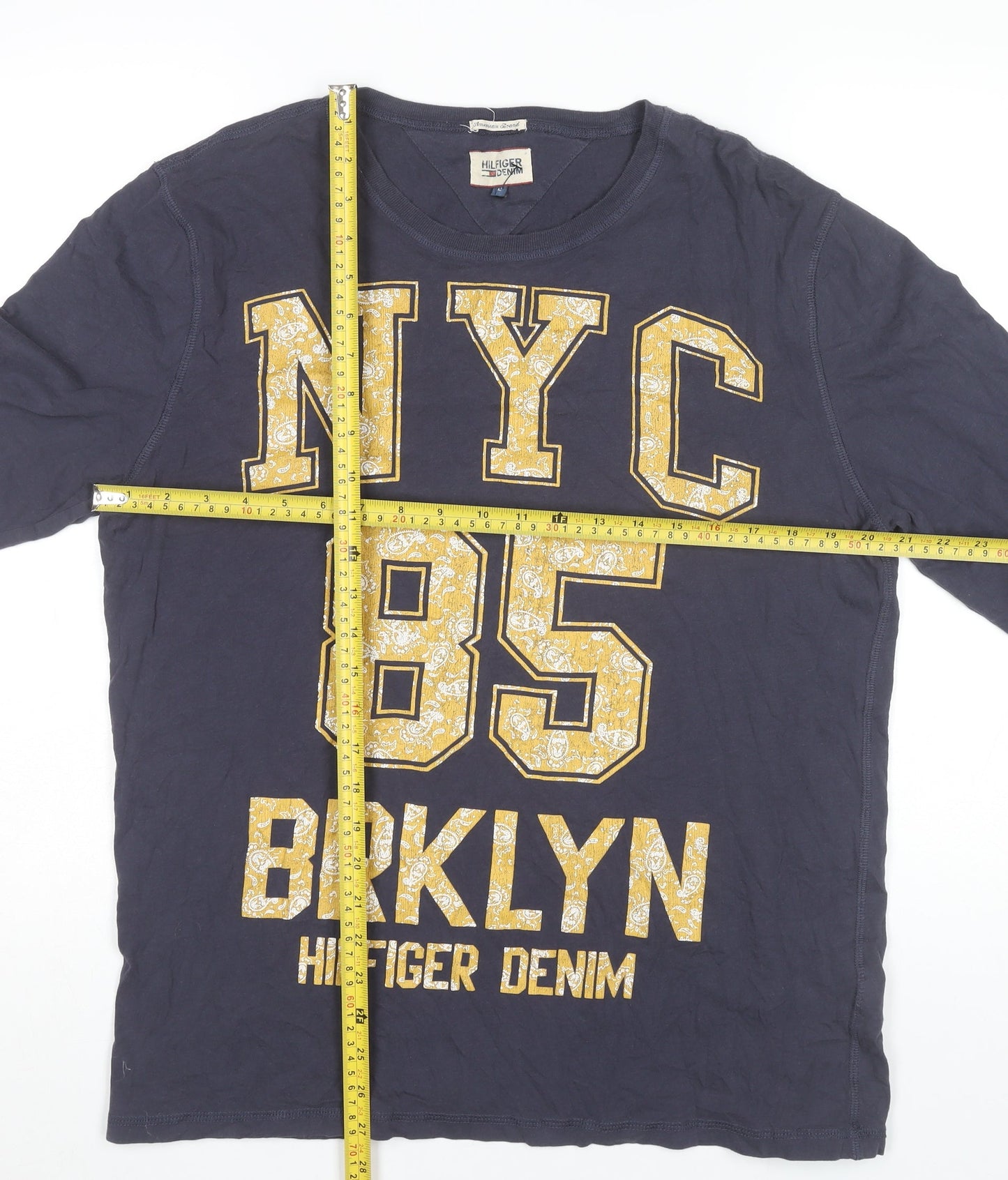 Mens UK Size L Hilfiger Denim Blue  T-Shirt