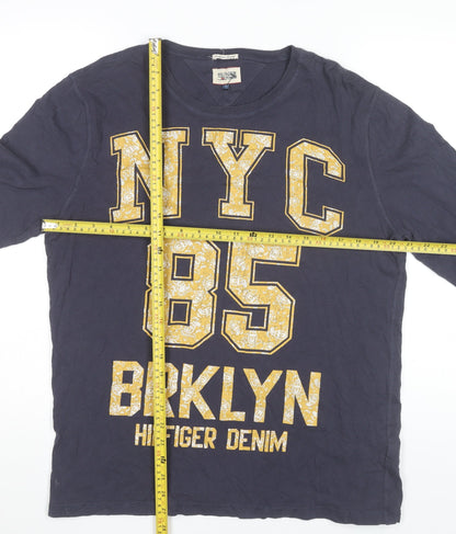 Mens UK Size L Hilfiger Denim Blue  T-Shirt