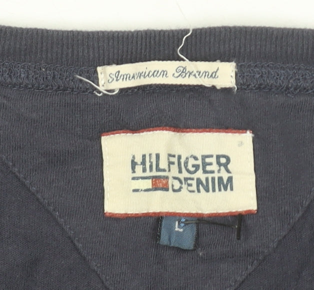 Mens UK Size L Hilfiger Denim Blue  T-Shirt