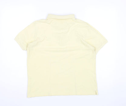 Lyle & Scott Men’s Yellow Cotton Polo Shirt L Short Sleeve Casual
