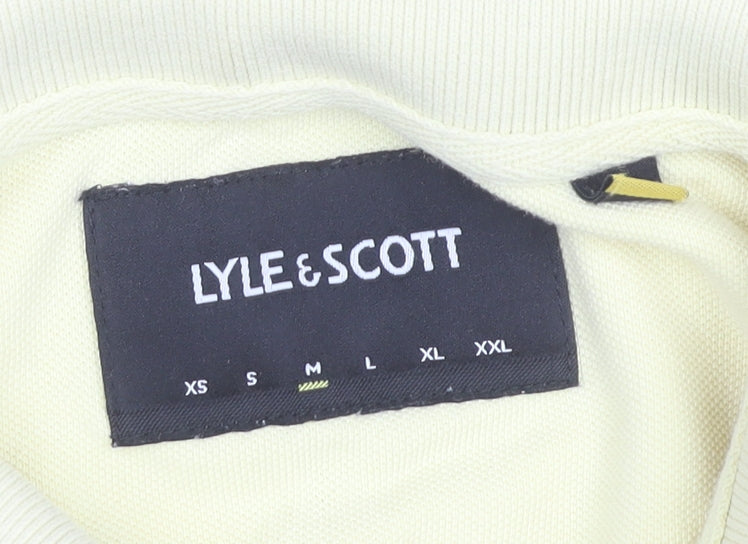 Lyle & Scott Men’s Yellow Cotton Polo Shirt L Short Sleeve Casual