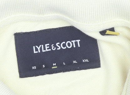 Lyle & Scott Men’s Yellow Cotton Polo Shirt L Short Sleeve Casual