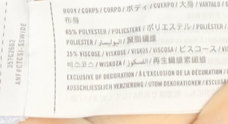 Hollister Womens Blue Cropped Hoodie Medium Pullover Logo Print