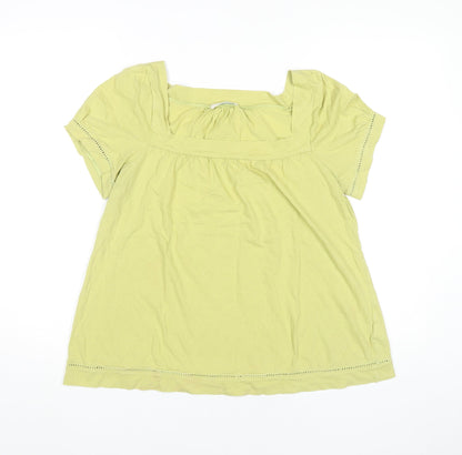 Womens UK Size 16 Marks and Spencer Green Tunic Blouse