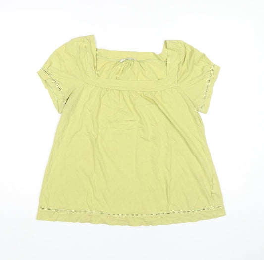 Womens UK Size 16 Marks and Spencer Green Tunic Blouse