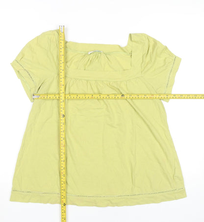 Womens UK Size 16 Marks and Spencer Green Tunic Blouse