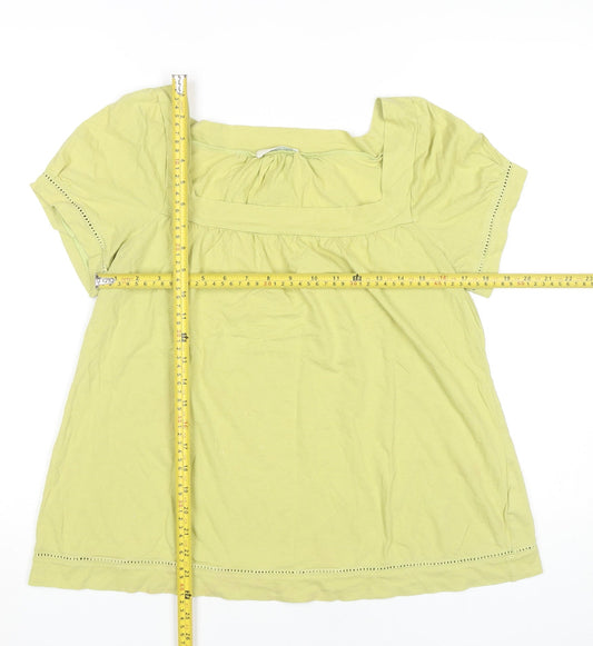 Womens UK Size 16 Marks and Spencer Green Tunic Blouse