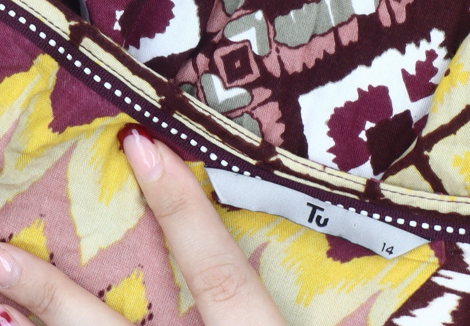 Tu Womens Multicoloured Bohemian Midi Maxi Sleeveless Dress Size 14