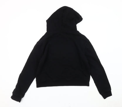 Pyrex Girls Black L Pullover Hoodie Rhinestone Logo Fleece Casual