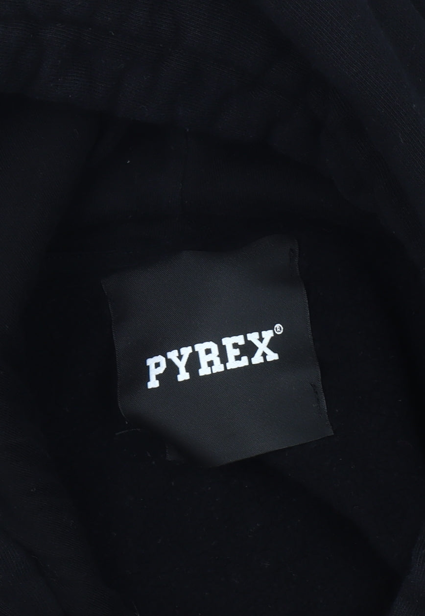 Pyrex Girls Black L Pullover Hoodie Rhinestone Logo Fleece Casual