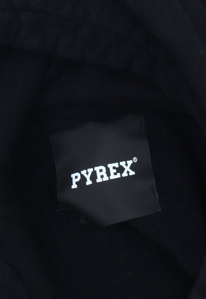 Pyrex Girls Black L Pullover Hoodie Rhinestone Logo Fleece Casual