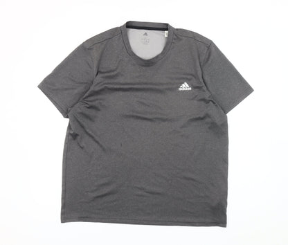Adidas Mens Grey Large Climacool Performance T-Shirt