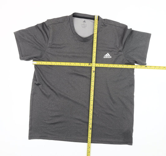 Adidas Mens Grey Large Climacool Performance T-Shirt