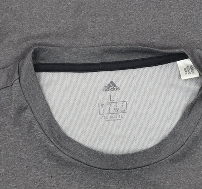 Adidas Mens Grey Large Climacool Performance T-Shirt