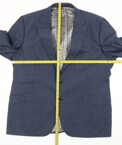 Remus Uomo Men’s Blue Wool Slim Fit Blazer Jacket 50R