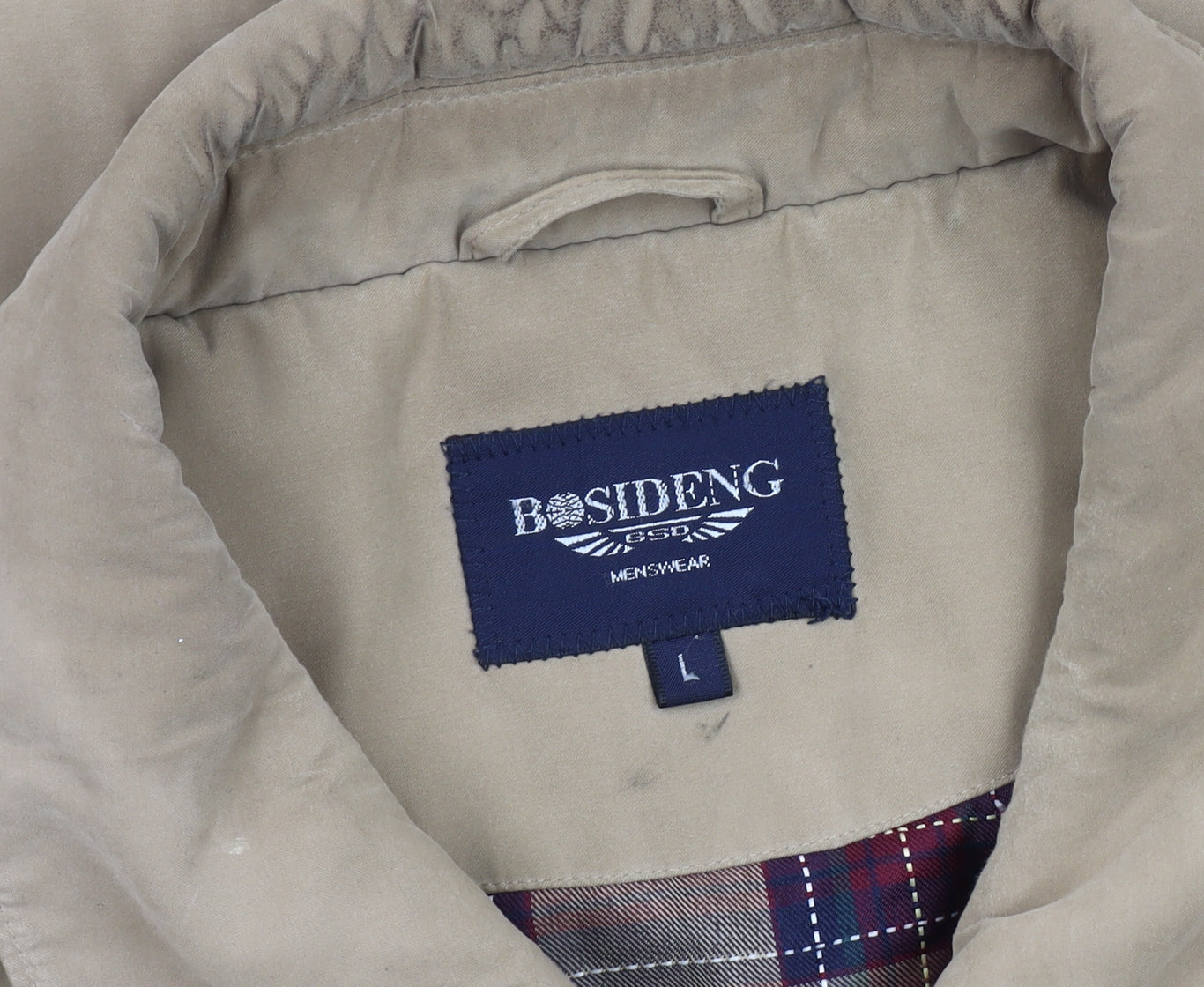 Mens UK Size L Bosideng Beige Basic Jacket