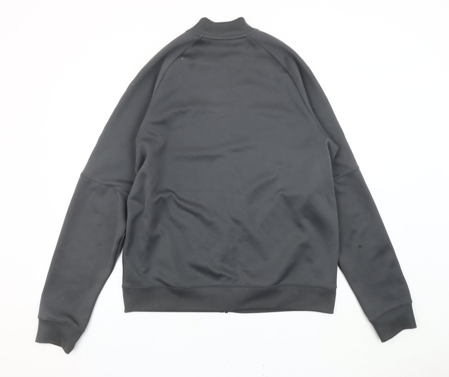 Nike Men Grey Track Jacket L Full Zip Polyester Sportswear