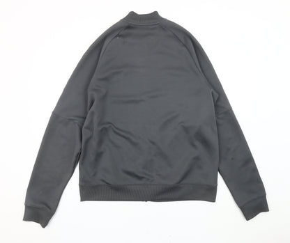 Nike Men Grey Track Jacket L Full Zip Polyester Sportswear