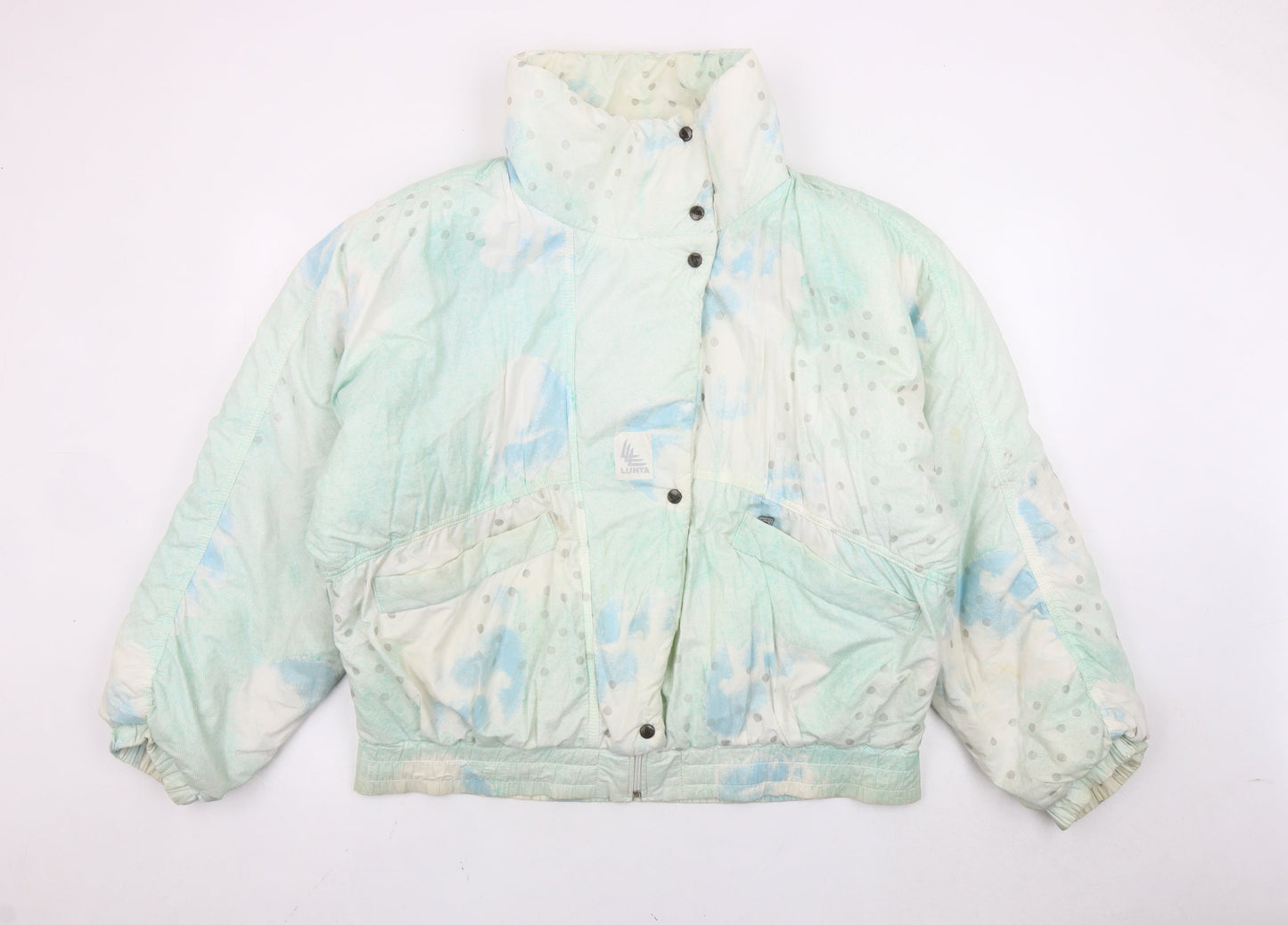 Luhkka Womens Multicoloured Size 12 Retro Polka Dot Puffer Jacket