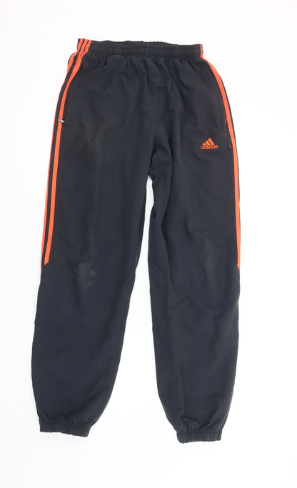 Adidas Men’s Black Track Pants S Elastic Waist Pockets Sportswear