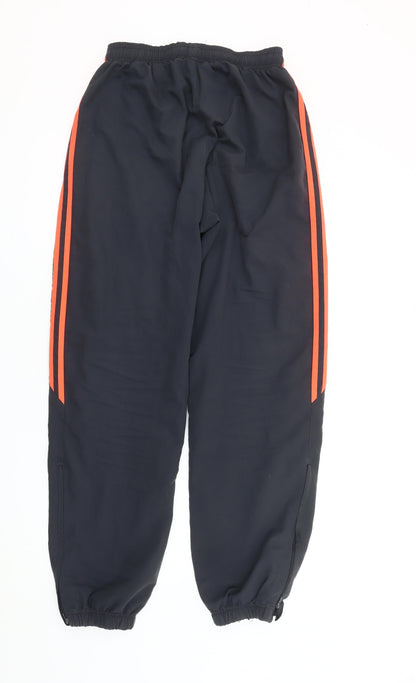 Adidas Men’s Black Track Pants S Elastic Waist Pockets Sportswear