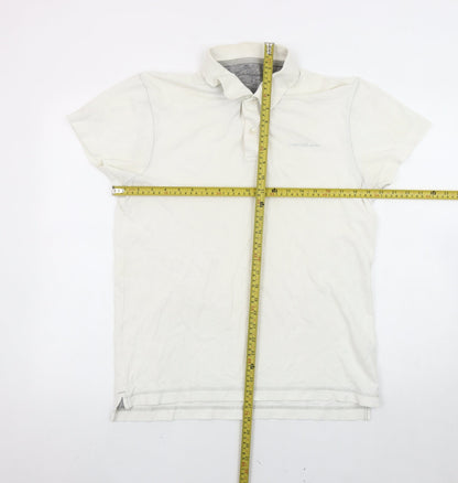 Calvin Klein Jeans Men's White Polo Shirt Size L Cotton Casual