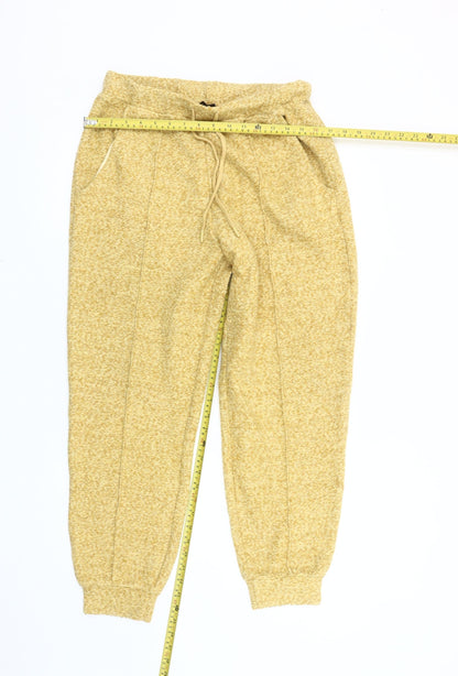 Next Womens Yellow Jogger Trousers Size 12 Regular Fit Polyester