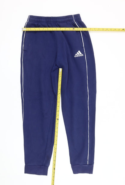 Adidas Men Blue Jogger Sweatpants Small Tapered Fleece Sportswear