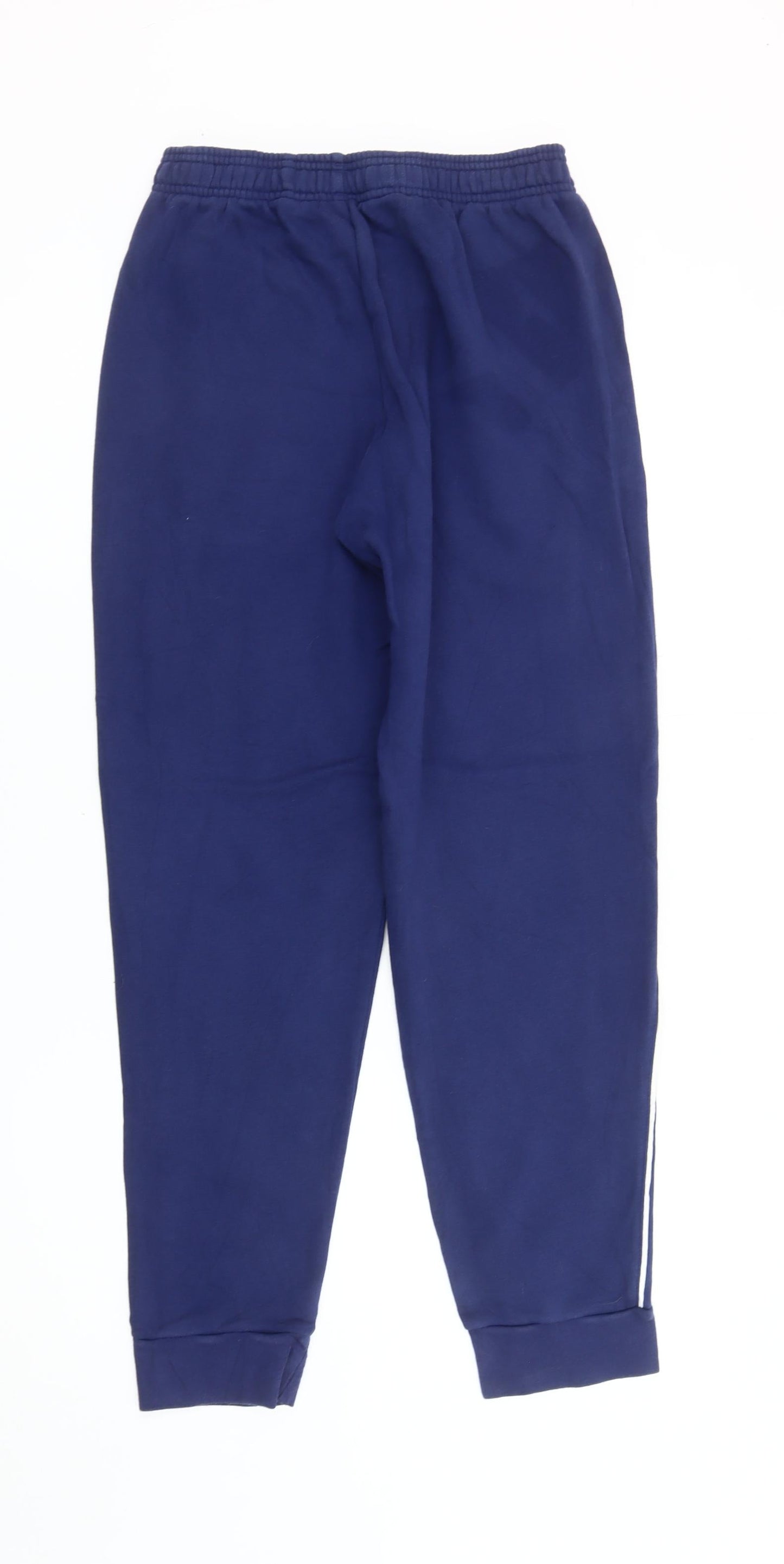 Adidas Men Blue Jogger Sweatpants Small Tapered Fleece Sportswear