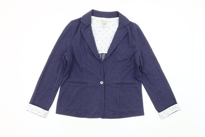 Dickins & Jones Women’s Blue Blazer Jacket Size 10 Single Breasted